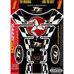 Protection de réservoir MOTOGRAFIX 1pcs noir Isle of Man
