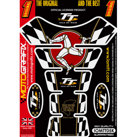 Protection de réservoir MOTOGRAFIX 1pcs noir Isle of Man
