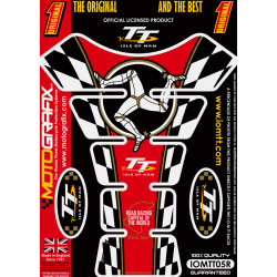 Protection de réservoir MOTOGRAFIX 1pcs rouge Isle of Man