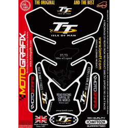Protection de réservoir MOTOGRAFIX 4pcs noir Isle of Man
