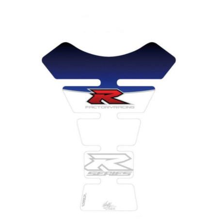 Protection de réservoir MOTOGRAFIX 1pc blanc/bleu Suzuki