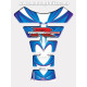 Protection de réservoir MOTOGRAFIX 1pc blanc/bleu Suzuki