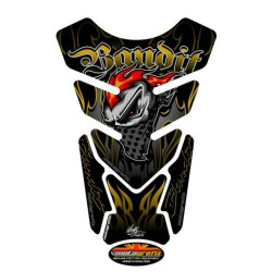 Protection de réservoir MOTOGRAFIX Street Style 4pcs noir/or Suzuki Bandit