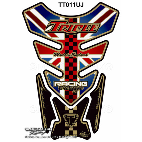 Protection de réservoir MOTOGRAFIX 4pcs Union Jack Triumph
