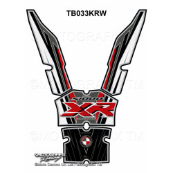 Protection de réservoir MOTOGRAFIX noir/blanc/rouge BMW S1000XR