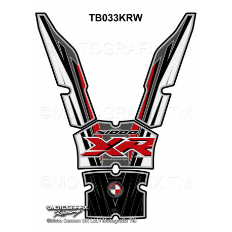 Protection de réservoir MOTOGRAFIX noir/blanc/rouge BMW S1000XR