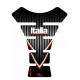 Protection de réservoir MOTOGRAFIX 1pc noir/argent Aprilia