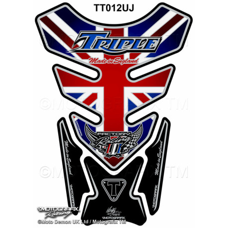 Protection de réservoir MOTOGRAFIX 4pcs Union Jack Triumph