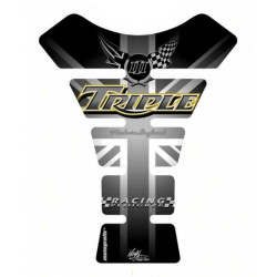 Protection de réservoir MOTOGRAFIX 1pc Triple noir Triumph