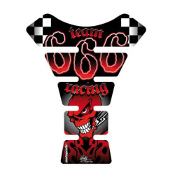 Protection de réservoir MOTOGRAFIX Street Style 1pc "666" rouge
