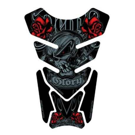 Protection de réservoir MOTOGRAFIX Street Style 4pcs Death or Glory noir
