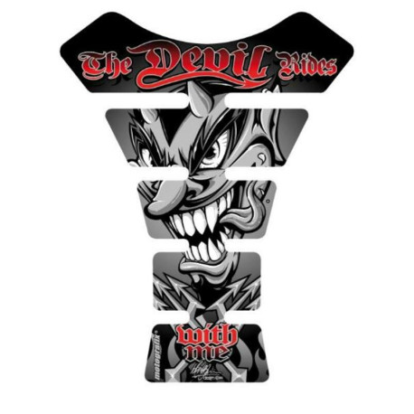 Protection de réservoir MOTOGRAFIX Street Style 1pc Devil noir