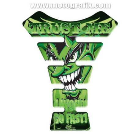 Protection de réservoir MOTOGRAFIX Street Style 1pc Devil vert