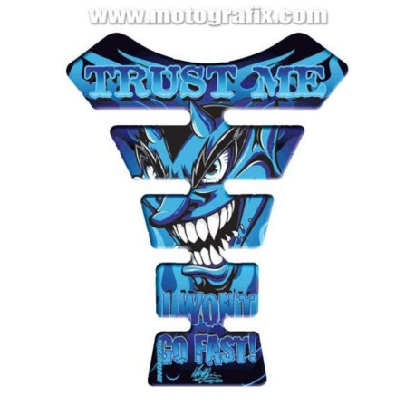 Protection de réservoir MOTOGRAFIX Street Style 1pc Devil bleu