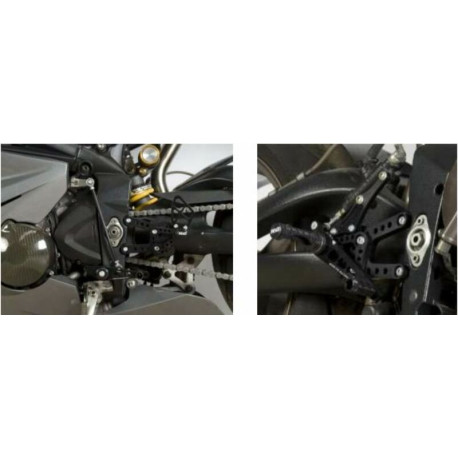 Commandes reculées R&G RACING noir Triumph Daytona 675/R