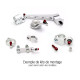 Kit fixation d'amortisseur de direction BITUBO pour KAWASAKI ZX-9R 02-03