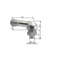 Valve pneumatique alu BIHR Ø8,5mm argent 