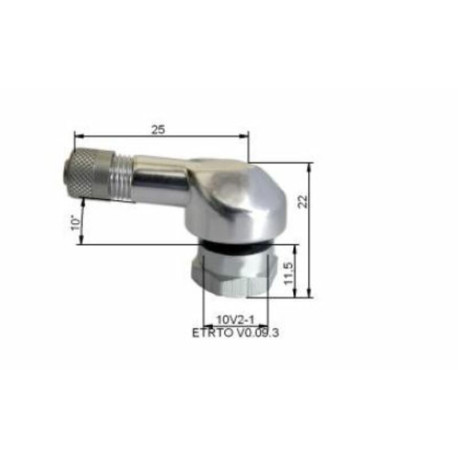 Valve pneumatique alu BIHR Ø11,5mm argent 