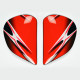 PLATINE ECRAN ARAI SAJ RANDY REPLICA RED CASQUE INTEGRAL