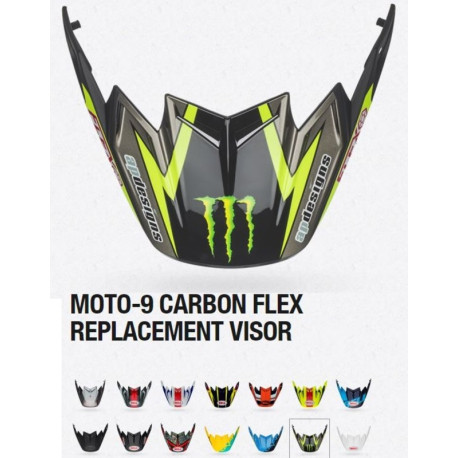 Visière BELL Moto-9 Flex Fasthouse DID MC Noir/Rouge