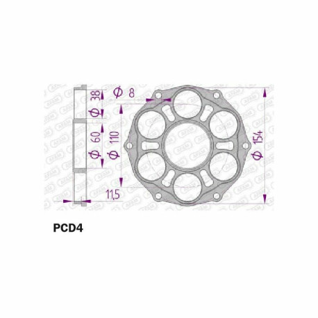 Porte couronne Afam pour couronne type 51804/51803 Ducati 1199 Panigale