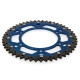 Couronne ART Bi-composants 51 dents aluminium/acier ultra-light anti-boue pas 520 type TM bleu