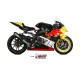 Silencieux MIVV Delta Race inox noir/casquette carbone BMW S1000RR