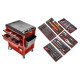 Servante mobile d'atelier à six modules FACOM rouge 101 outils