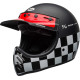 Casque BELL Moto-3 Fasthouse Checkers Matte/Gloss Black/White/Red taille S