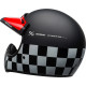 Casque BELL Moto-3 Fasthouse Checkers Matte/Gloss Black/White/Red taille S