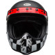 Casque BELL Moto-3 Fasthouse Checkers Matte/Gloss Black/White/Red taille S