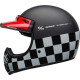 Casque BELL Moto-3 Fasthouse Checkers Matte/Gloss Black/White/Red taille S