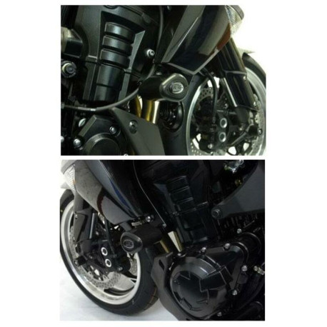 Tampons de protection R&G RACING noir Kawasaki Z1000