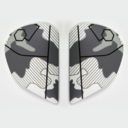 Plaques pivot ARAI Super AdSis J (LRS) Command White pour casque Rebel 
