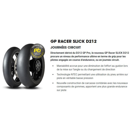 DUNLOP GP RACER SLICK D212 200/55/17
