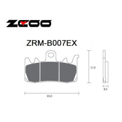 Plaquettes de freins Vitesse ZCOO B007 EX