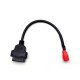 Cable OBD2 Pour prise diag 6 broches rouge