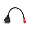 Cable OBD2 Pour prise diag 6 broches rouge