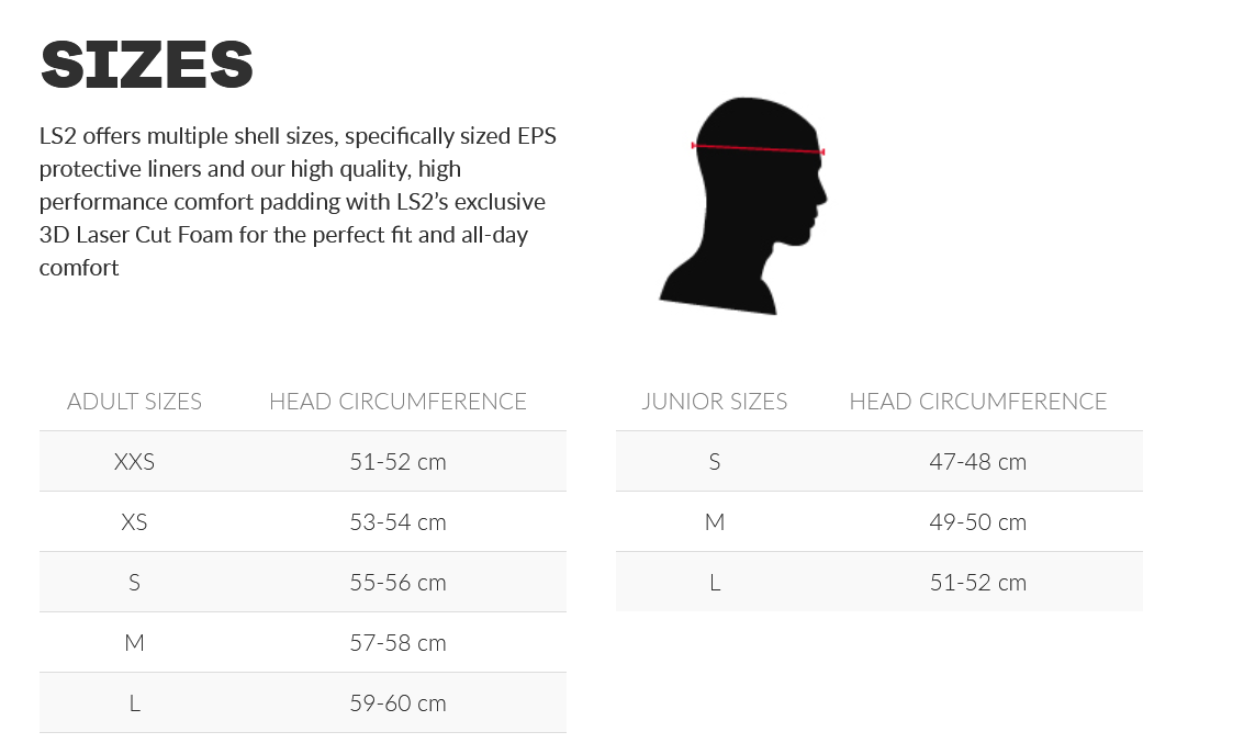 Guide taille casque LS2