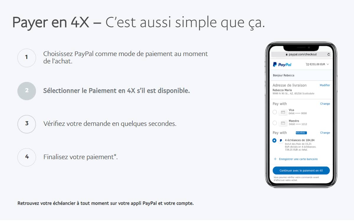 payer en plusieurs fois avec paypal